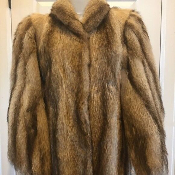 Jackets & Blazers - Unique Colored Design Raccoon Fur Coat from Canada‎